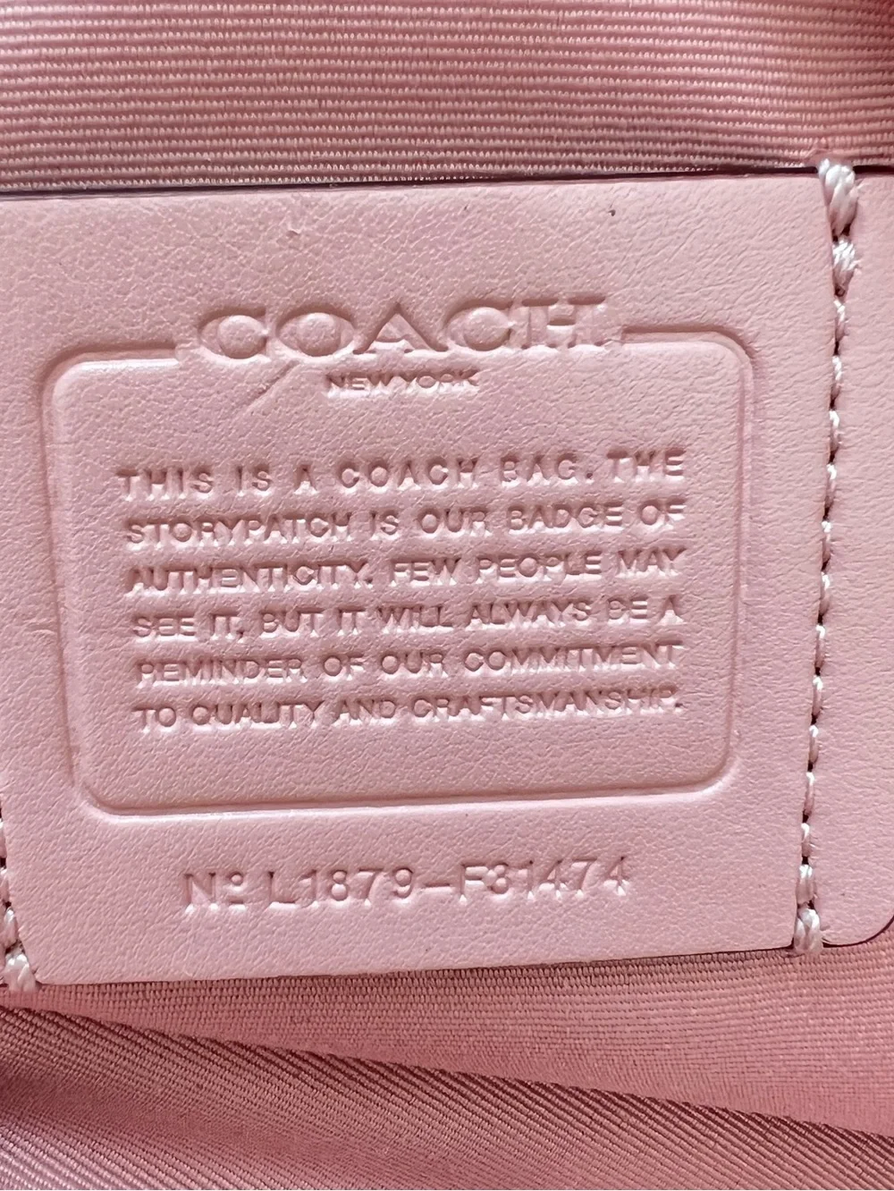 Coach Casey Blush Pink Cross Grain Structured Leather Tote F31474
